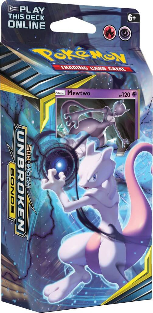 POKÉMON TCG Sun & Moon Unbroken Bonds Theme Deck Mewtwo | Galaxy Games LLC