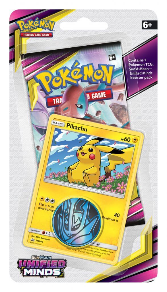 POKÉMON TCG Unified Minds Checklane Blister Pikachu | Galaxy Games LLC