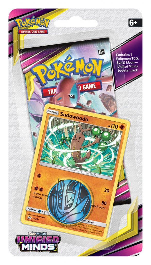 POKÉMON TCG Unified Minds Checklane Blister Sudowoodo | Galaxy Games LLC