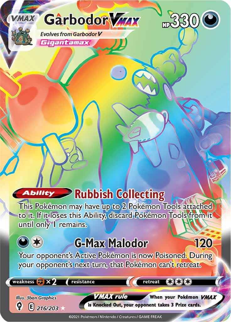 Garbodor VMAX (216/203) [Sword & Shield: Evolving Skies] | Galaxy Games LLC