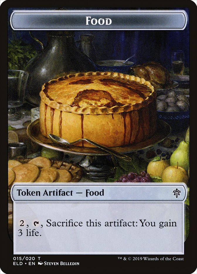 Boar // Food (15) Double-Sided Token [Throne of Eldraine Tokens] | Galaxy Games LLC