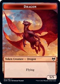 Dragon // Thopter Double-Sided Token [Kaldheim Commander Tokens] | Galaxy Games LLC