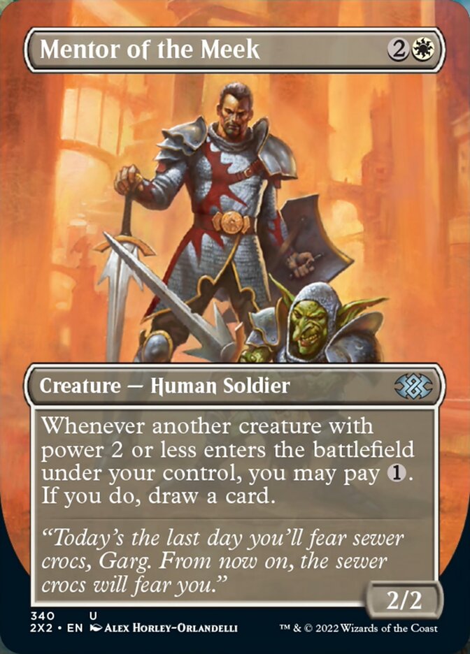 Mentor of the Meek (Borderless Alternate Art) [Double Masters 2022] | Galaxy Games LLC