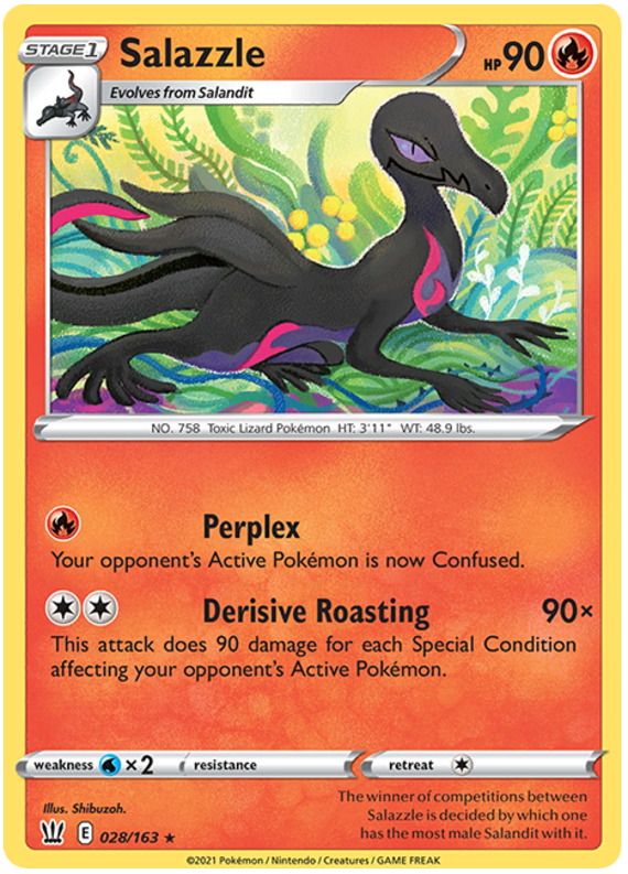 Salazzle (028/163) [Sword & Shield: Battle Styles] | Galaxy Games LLC