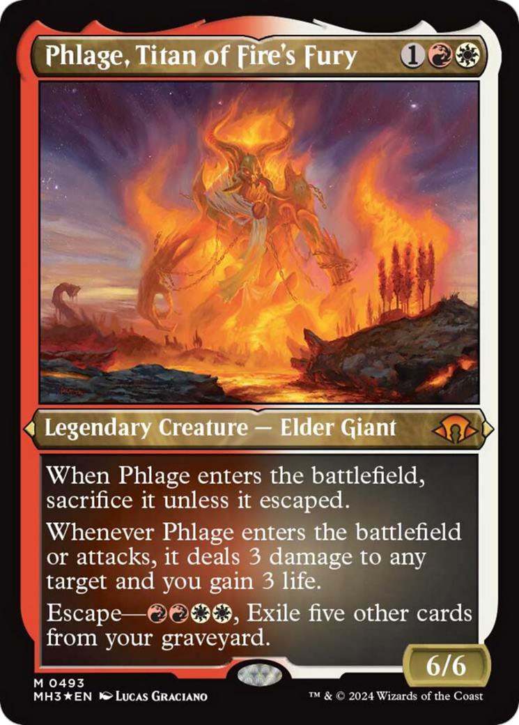 Phlage, Titan of Fire's Fury (Foil Etched) [Modern Horizons 3] | Galaxy Games LLC