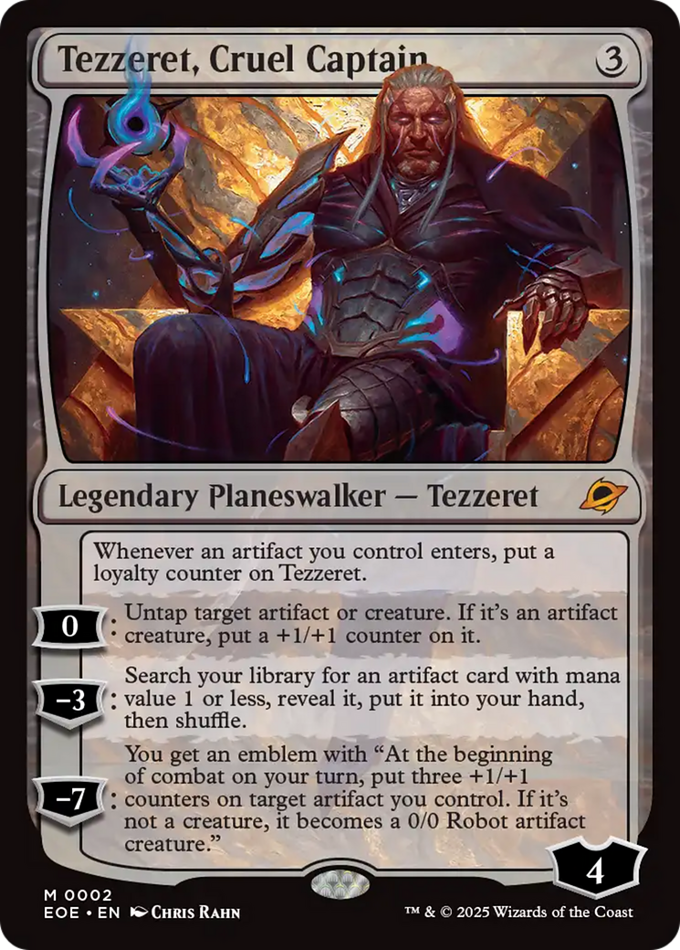 Tezzeret, Cruel Captain [Edge of Eternities] | Galaxy Games LLC