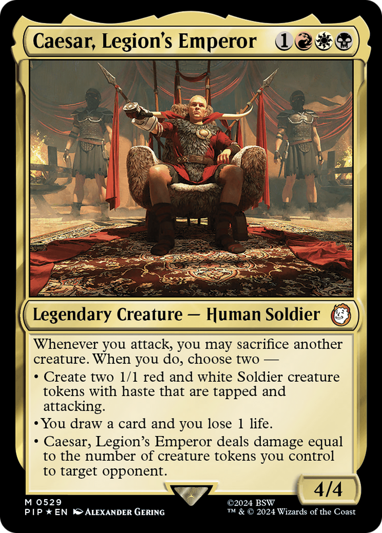 Caesar, Legion's Emperor (Surge Foil) [Fallout] | Galaxy Games LLC