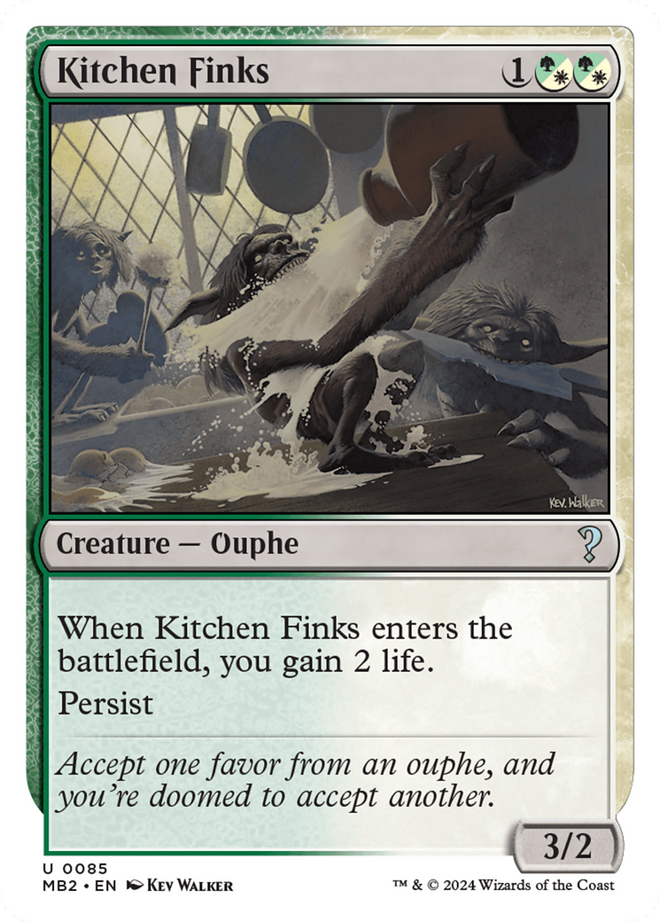 Kitchen Finks (White Border) [Mystery Booster 2] | Galaxy Games LLC