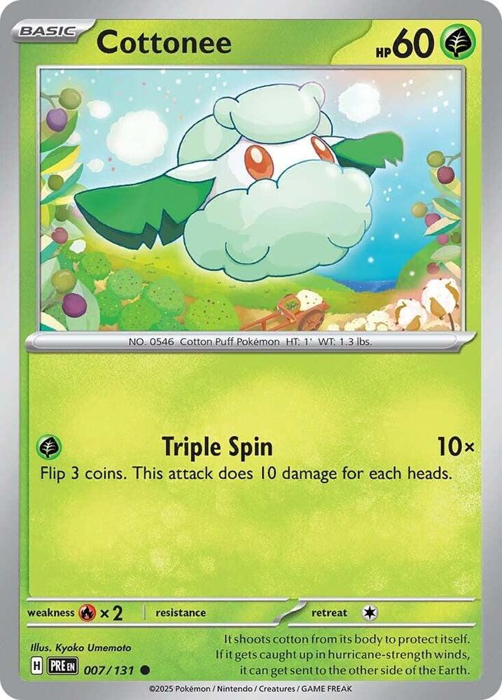 Cottonee (007/131) [Scarlet & Violet: Prismatic Evolutions] | Galaxy Games LLC