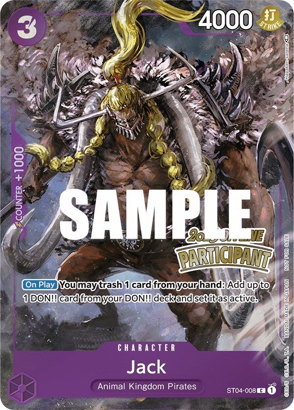Jack (Offline Regional 2023) [Participant] [One Piece Promotion Cards] | Galaxy Games LLC