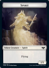 Wolf (011) // Spirit (002) Double-Sided Token [Innistrad: Crimson Vow Tokens] | Galaxy Games LLC