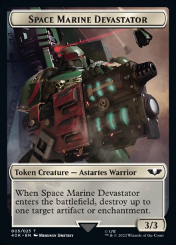 Soldier (002) // Space Marine Devastator Double-Sided Token [Warhammer 40,000 Tokens] | Galaxy Games LLC