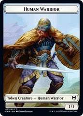 Human Warrior // Spirit Double-Sided Token [Kaldheim Tokens] | Galaxy Games LLC