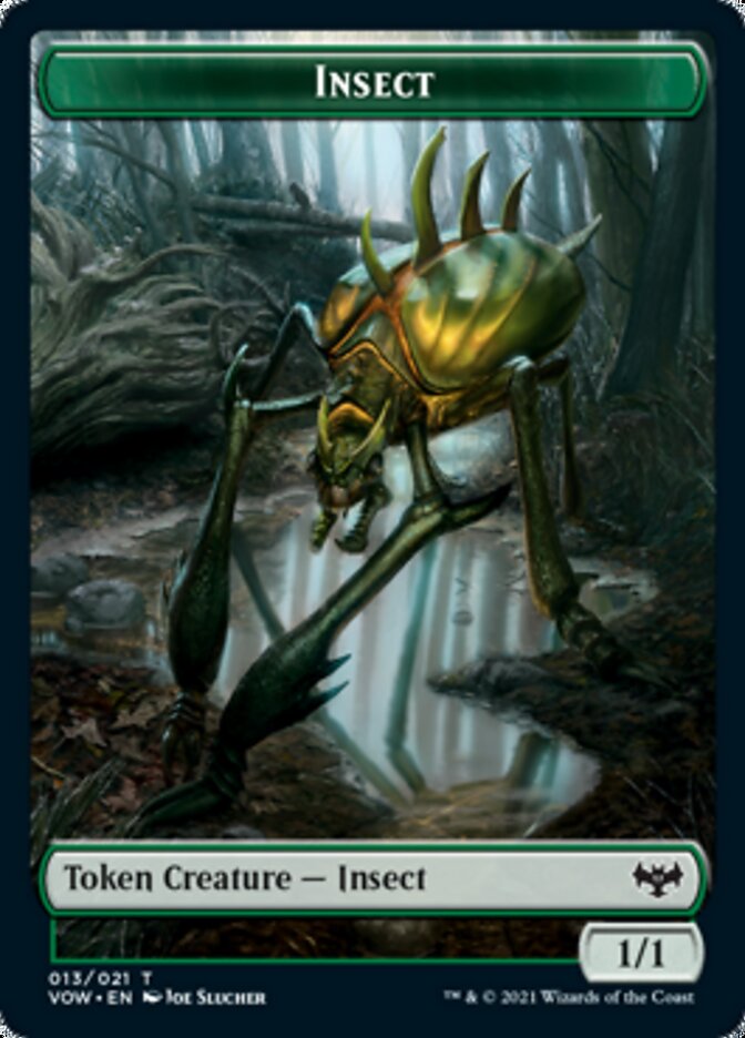 Insect // Dragon Illusion Double-Sided Token [Innistrad: Crimson Vow Tokens] | Galaxy Games LLC