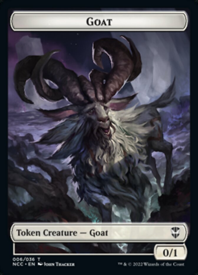 Zombie // Goat Double-Sided Token [Streets of New Capenna Commander Tokens] | Galaxy Games LLC