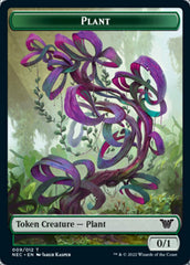 Plant // Treasure Double-Sided Token [Kamigawa: Neon Dynasty Commander Tokens] | Galaxy Games LLC
