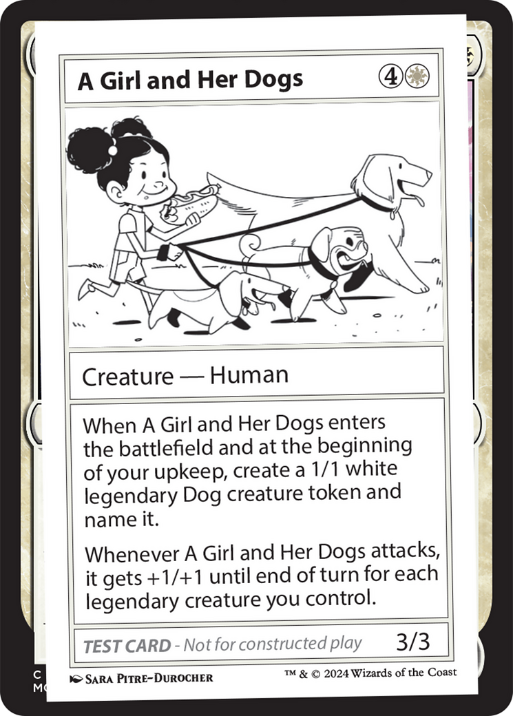 A Girl and Her Dogs [Mystery Booster 2 Playtest Cards] | Galaxy Games LLC