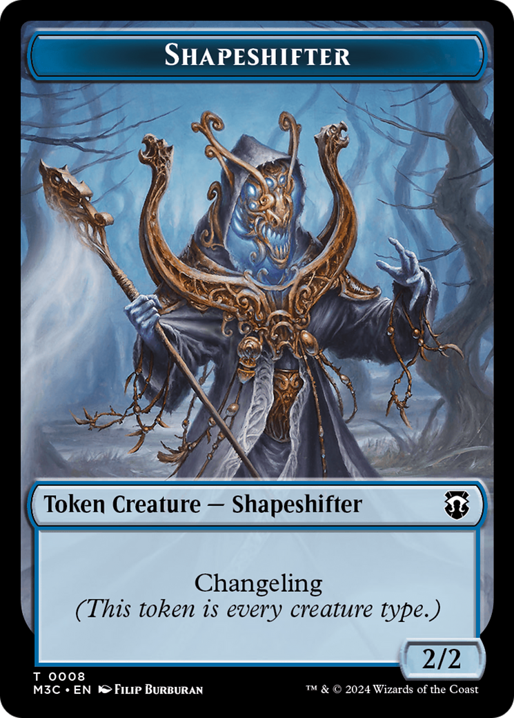 Beast (0010) // Shapeshifter (0008) Double-Sided Token [Modern Horizons 3 Commander Tokens] | Galaxy Games LLC