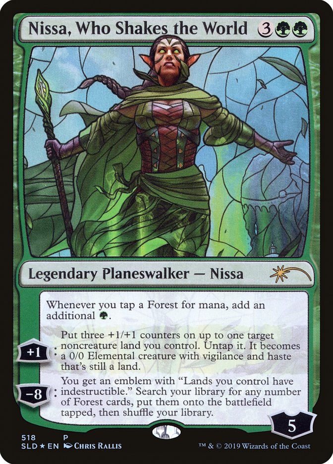 Nissa, Who Shakes the World (Stained Glass) [Secret Lair Drop Promos] | Galaxy Games LLC