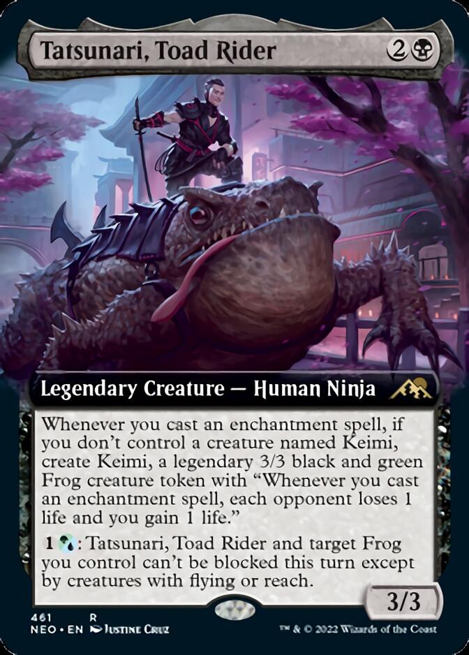 Tatsunari, Toad Rider (Extended Art) [Kamigawa: Neon Dynasty] | Galaxy Games LLC