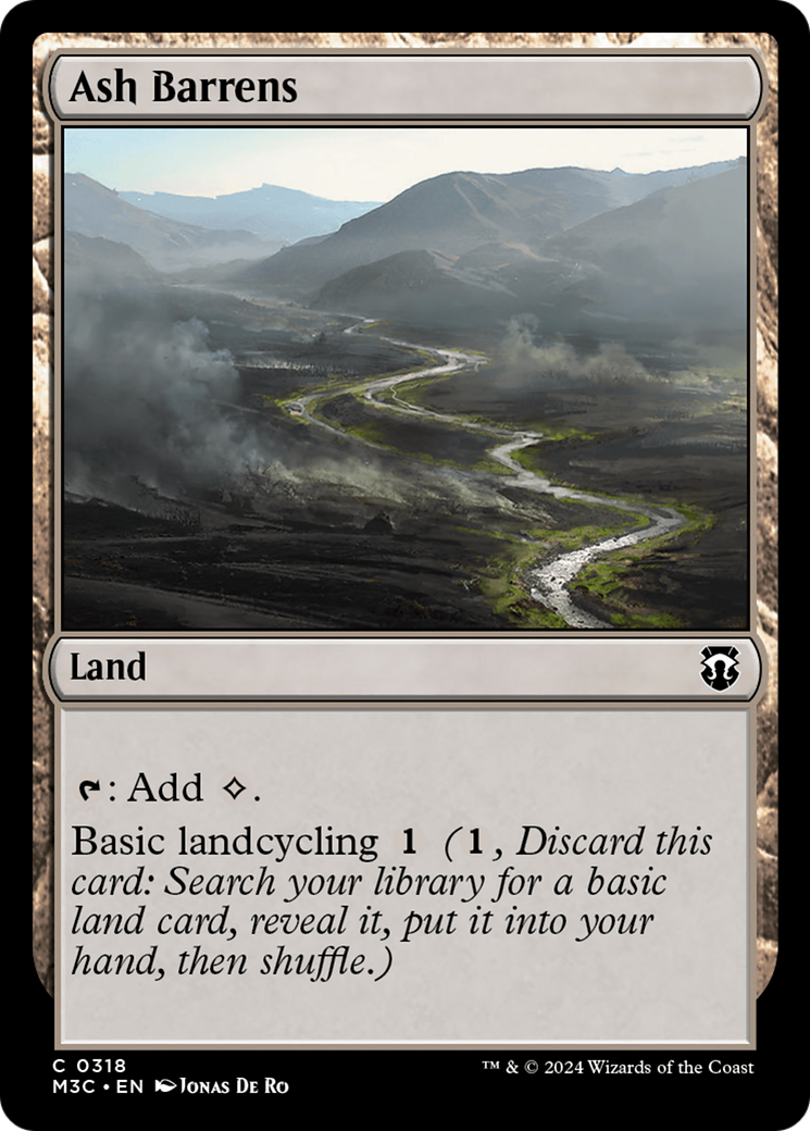 Ash Barrens (Ripple Foil) [Modern Horizons 3 Commander] | Galaxy Games LLC