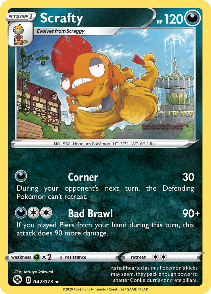 Scrafty (042/073) [Sword & Shield: Champion's Path] | Galaxy Games LLC