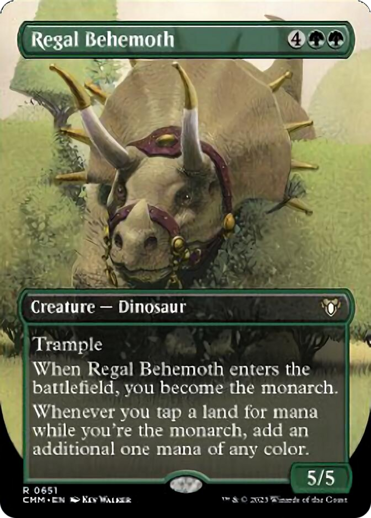 Regal Behemoth (Borderless Alternate Art) [Commander Masters] | Galaxy Games LLC