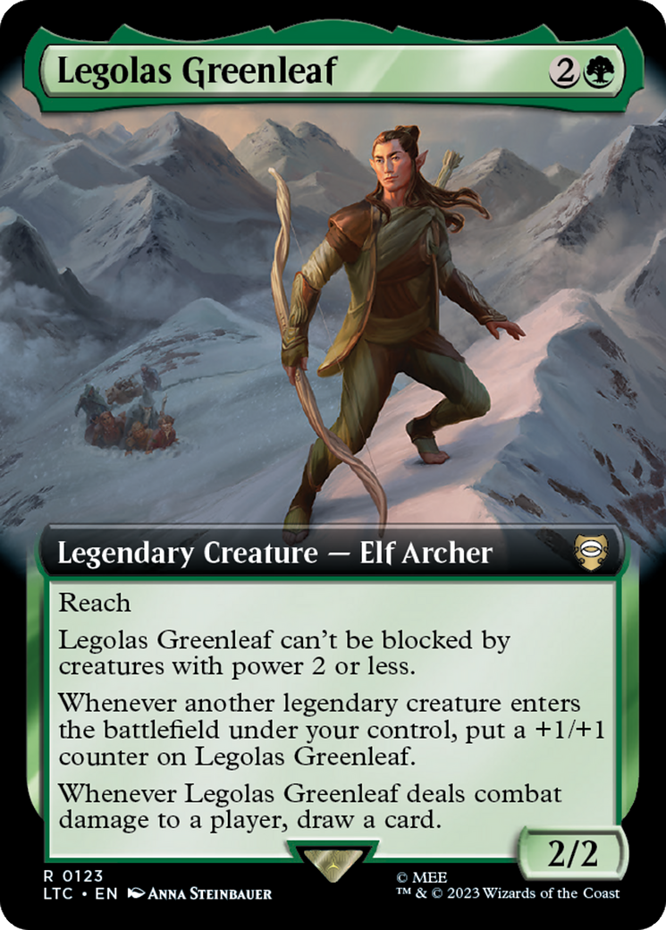 Legolas Greenleaf (Extended Art) [The Lord of the Rings: Tales of Middle-Earth Commander] | Galaxy Games LLC