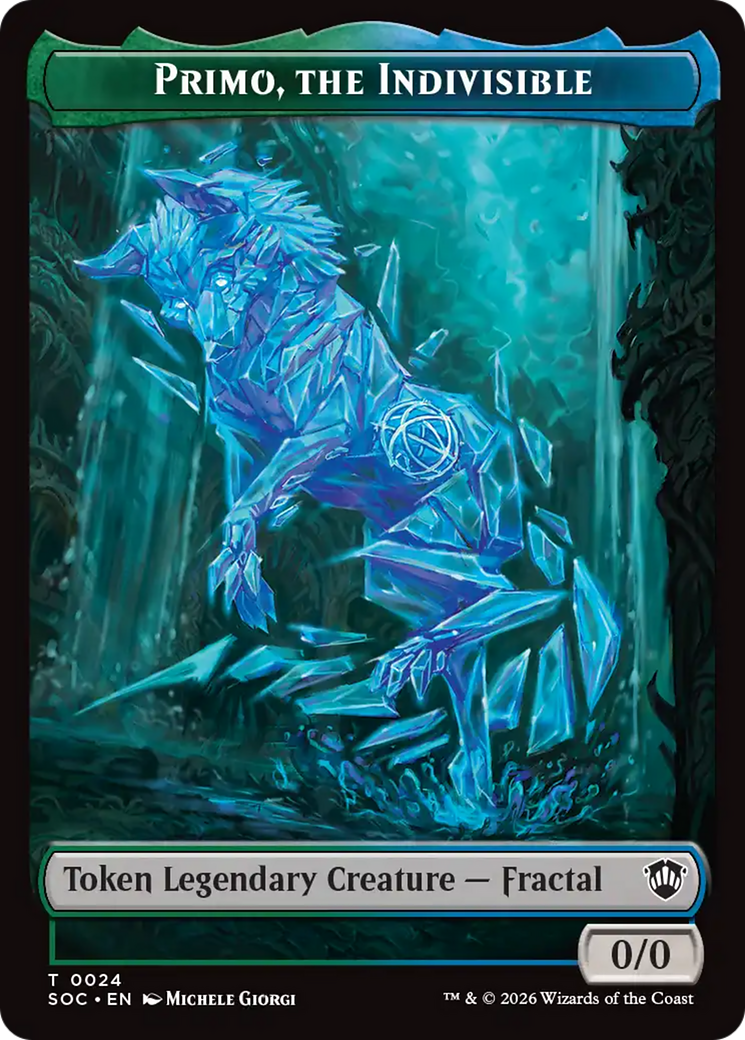 Beast // Primo, The Indivisible Double-Sided Token [Secrets of Strixhaven Commander Tokens] | Galaxy Games LLC