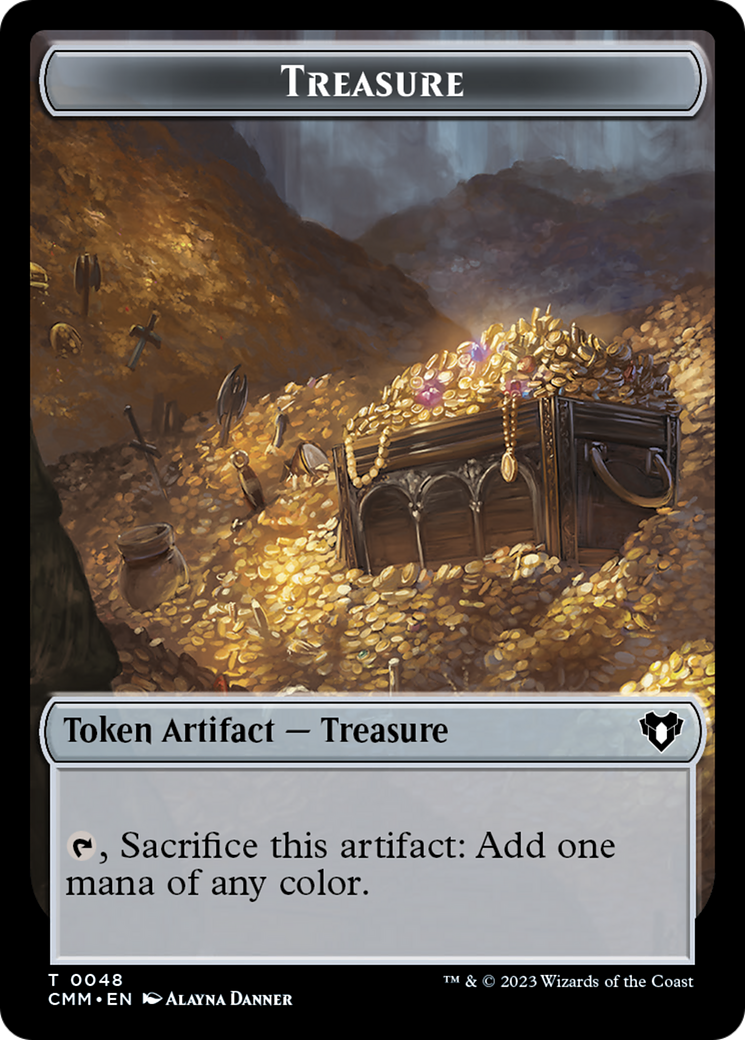 Treasure // Ogre Double-Sided Token [Commander Masters Tokens] | Galaxy Games LLC