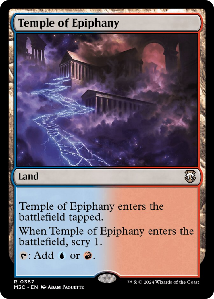 Temple of Epiphany (Ripple Foil) [Modern Horizons 3 Commander] | Galaxy Games LLC