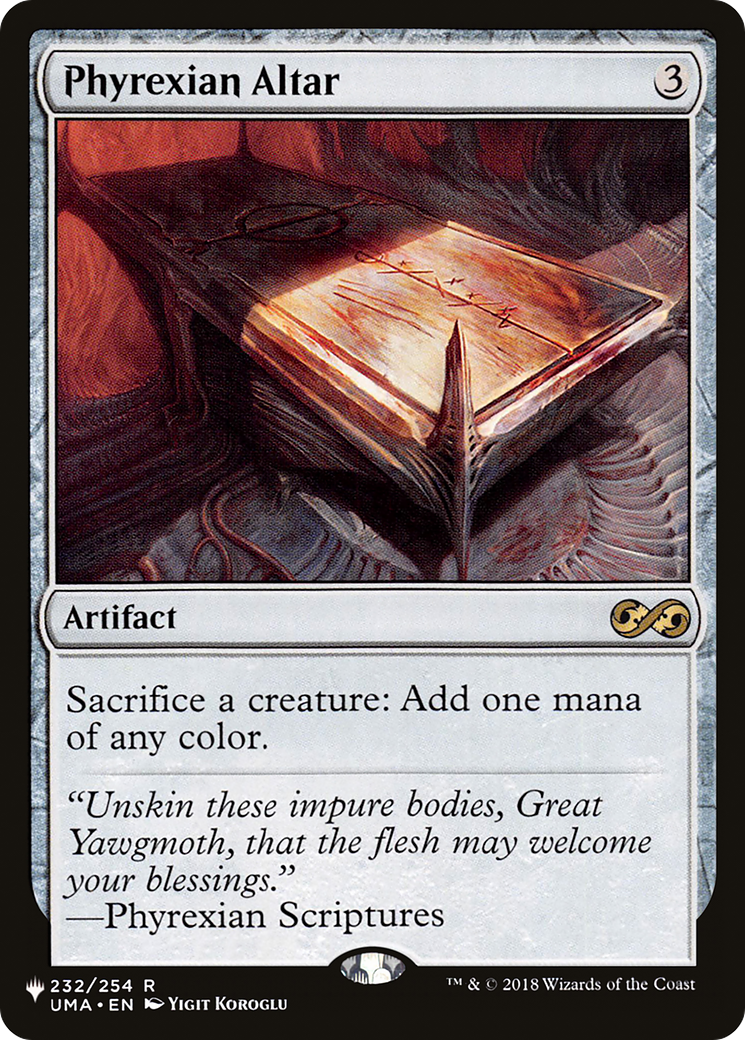 Phyrexian Altar [The List] | Galaxy Games LLC