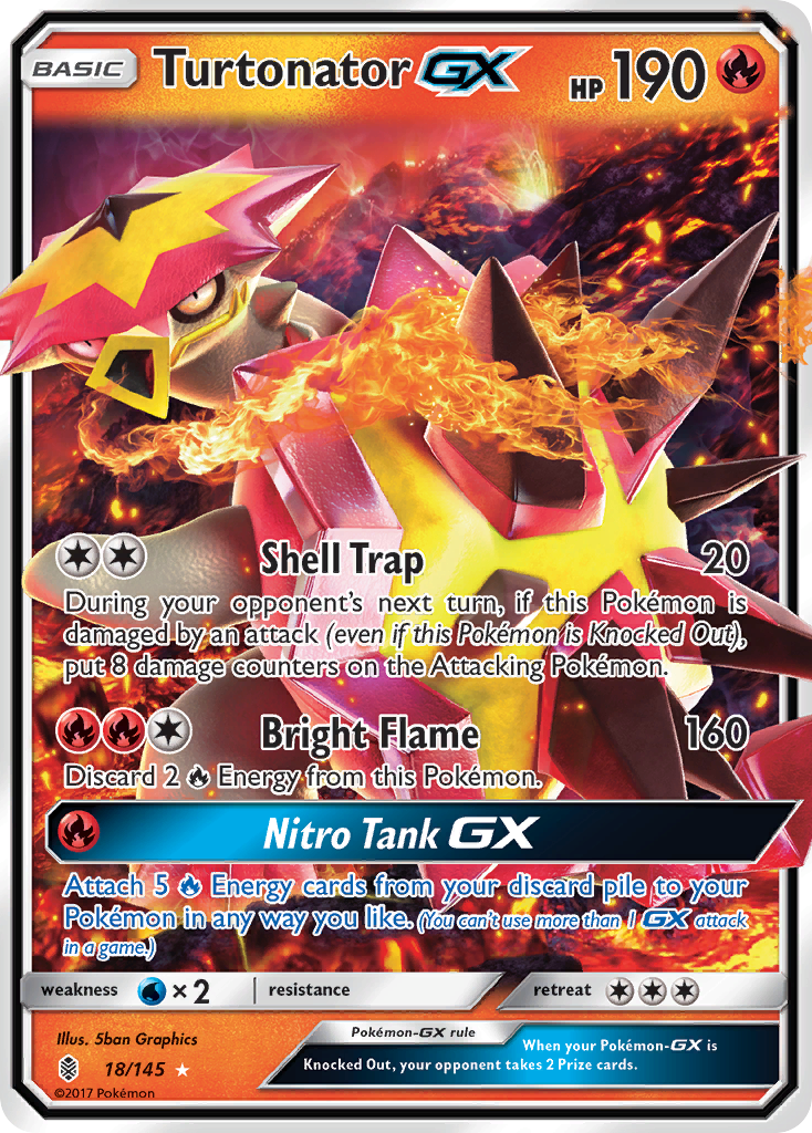 Turtonator GX (18/145) [Sun & Moon: Guardians Rising] | Galaxy Games LLC