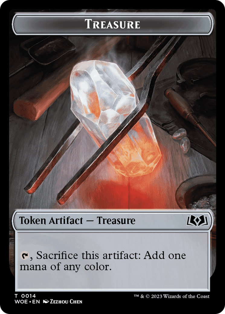 Treasure // Food (0010) Double-Sided Token [Wilds of Eldraine Tokens] | Galaxy Games LLC