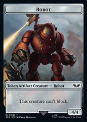 Astartes Warrior // Robot Double-Sided Token (Surge Foil) [Warhammer 40,000 Tokens] | Galaxy Games LLC