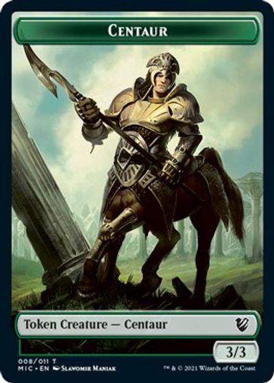 Centaur // Wolf Double-Sided Token [Innistrad: Midnight Hunt Commander Tokens] | Galaxy Games LLC