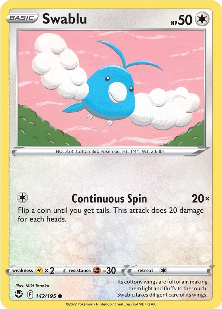 Swablu (142/195) [Sword & Shield: Silver Tempest] | Galaxy Games LLC