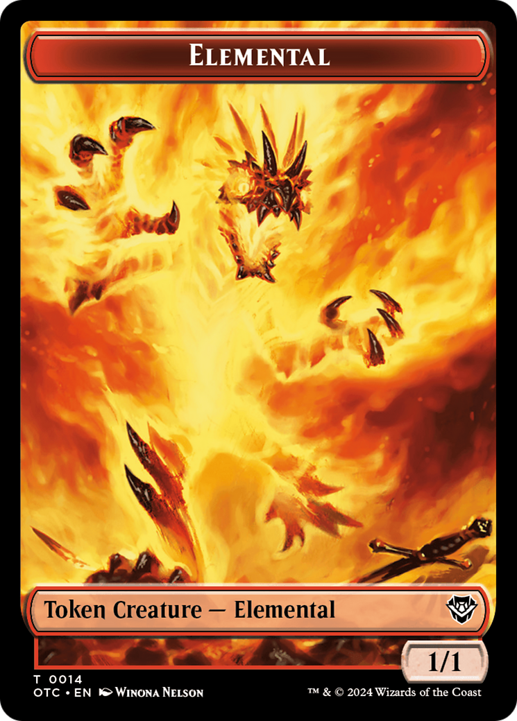 Bird Illusion // Elemental (0014) Double-Sided Token [Outlaws of Thunder Junction Commander Tokens] | Galaxy Games LLC
