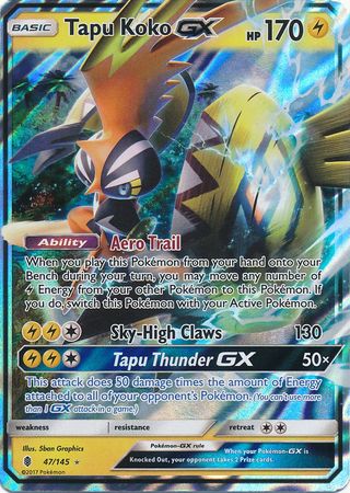 Tapu Koko GX (47/145) (Jumbo Card) [Sun & Moon: Guardians Rising] | Galaxy Games LLC