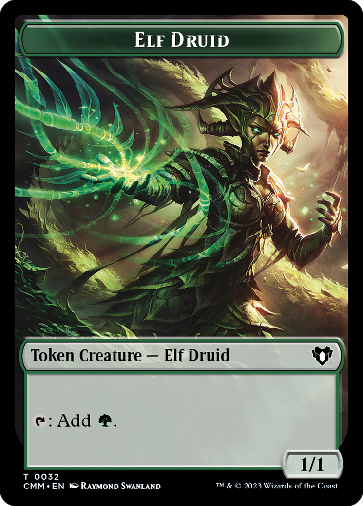 Elf Druid Token [Commander Masters Tokens] | Galaxy Games LLC