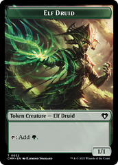 Elemental (0024) // Elf Druid Double-Sided Token [Commander Masters Tokens] | Galaxy Games LLC