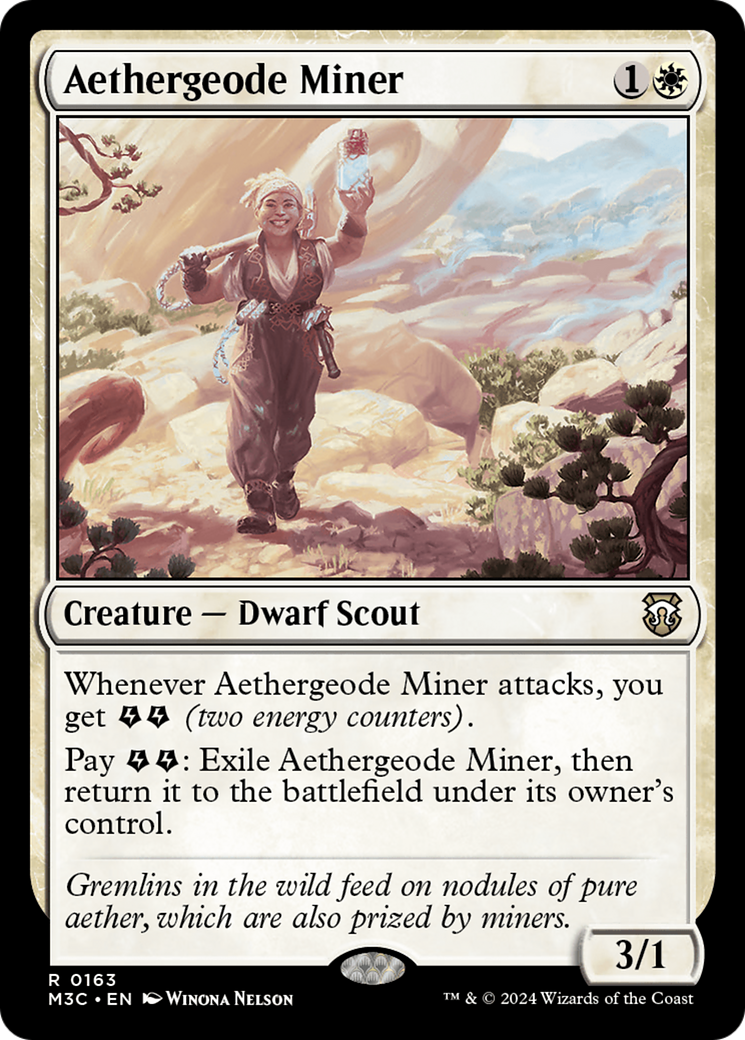 Aethergeode Miner (Ripple Foil) [Modern Horizons 3 Commander] | Galaxy Games LLC