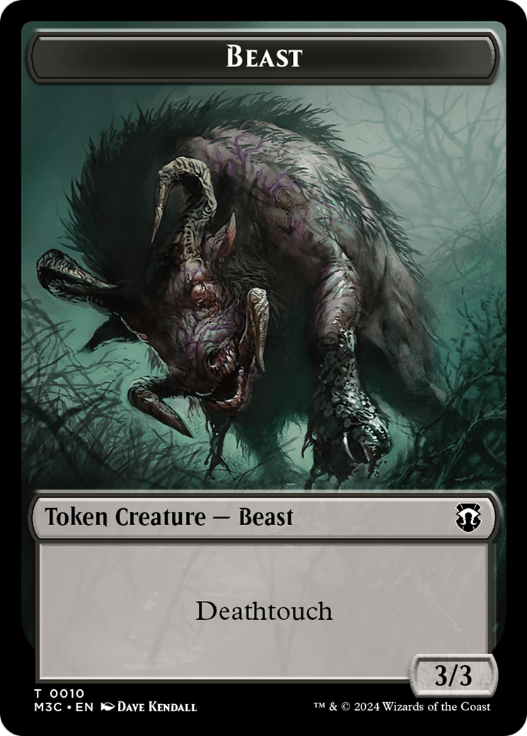Beast (0010) // Shapeshifter (0008) Double-Sided Token [Modern Horizons 3 Commander Tokens] | Galaxy Games LLC