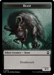 Beast (0010) (Ripple Foil) // Shapeshifter (0008) Double-Sided Token [Modern Horizons 3 Commander Tokens] | Galaxy Games LLC