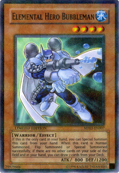 Elemental Hero Bubbleman [MF03-EN007] Parallel Rare | Galaxy Games LLC