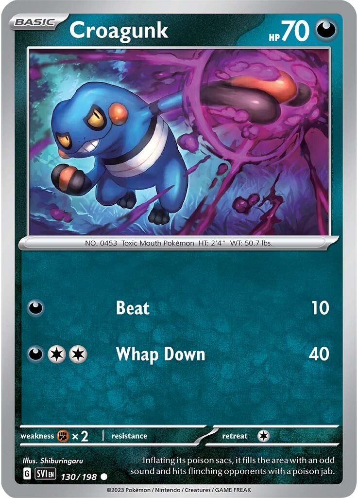 Croagunk (130/198) [Scarlet & Violet: Base Set] | Galaxy Games LLC