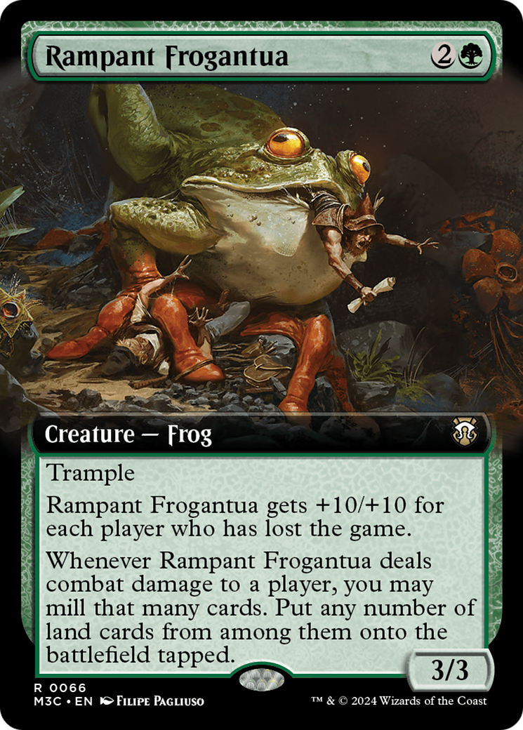 Rampant Frogantua (Extended Art) (Ripple Foil) [Modern Horizons 3 Commander] | Galaxy Games LLC