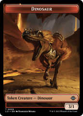 Treasure (0018) // Dinosaur (0009) Double-Sided Token [The Lost Caverns of Ixalan Tokens] | Galaxy Games LLC