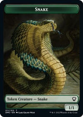 Human // Snake Double-Sided Token [Dominaria United Commander Tokens] | Galaxy Games LLC