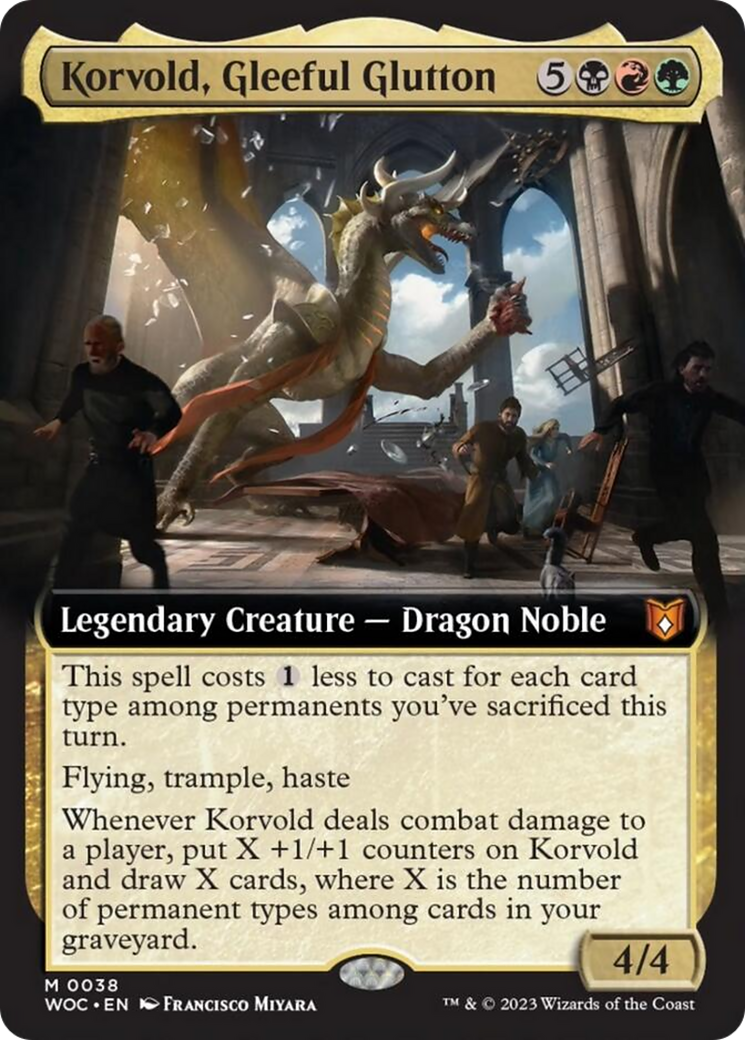 Korvold, Gleeful Glutton (Extended Art) [Wilds of Eldraine Commander] | Galaxy Games LLC